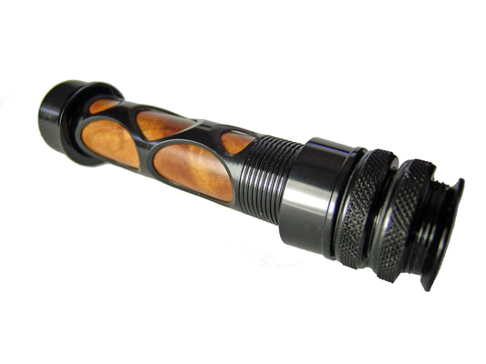 FLY ROD REEL SEAT BRAIDED BLACK ANODIZED ALUMINUM