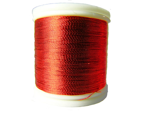 OLDE FLY SHOP ROD BUILDING METAILLIC THREAD 100YDS SIZE A RED