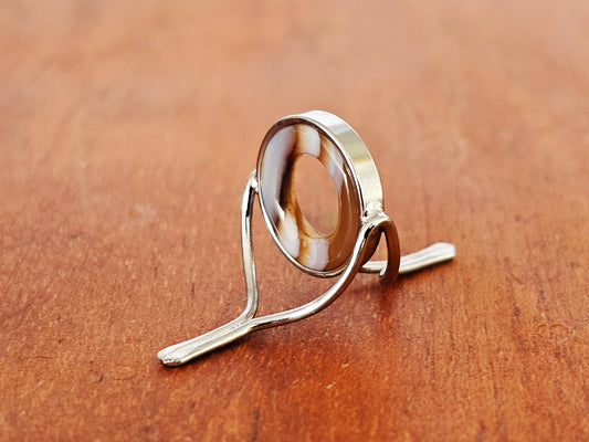 NICKEL SILVER  PERSIAN GULF RED AGATE STRIPPING GUIDE