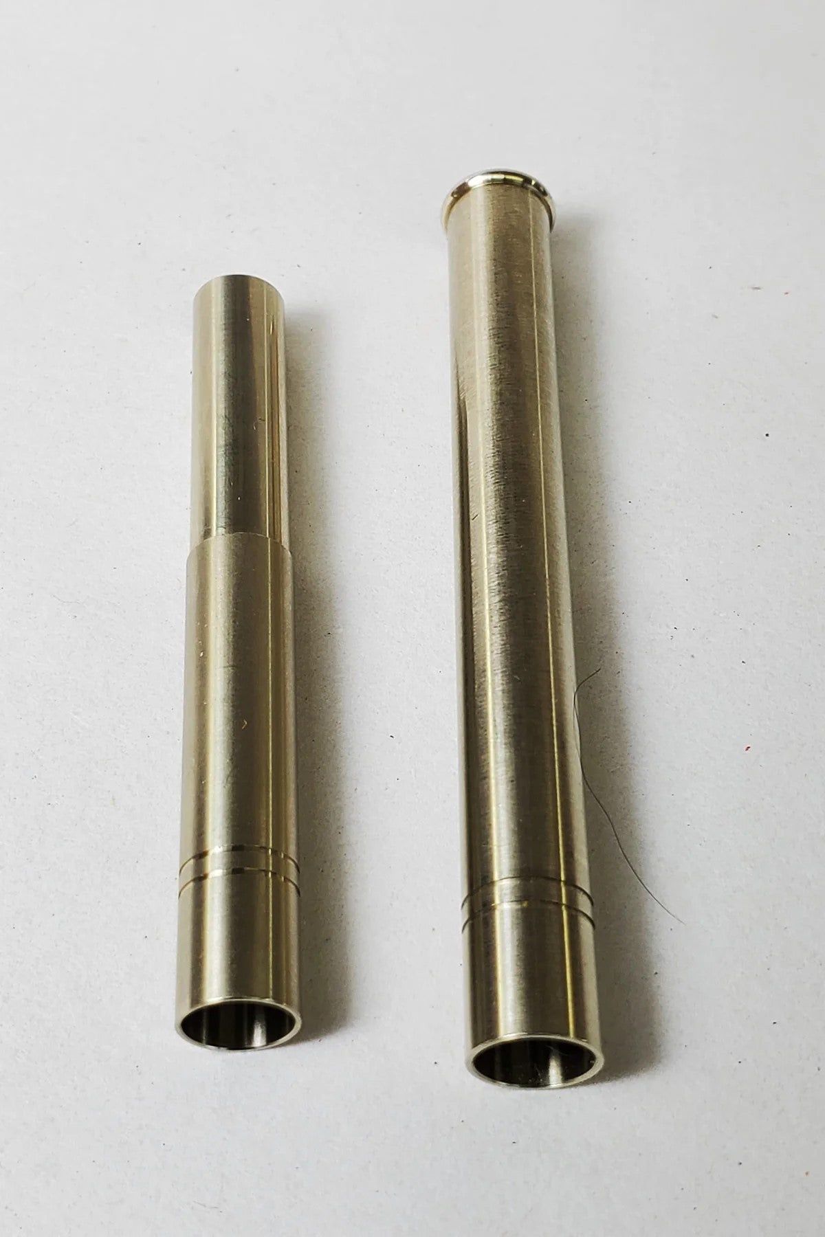 SET 18% NICKEL SILVER STEP DOWN FERRULES FOR RESTORATION OF A BAMBOO FLY ROD.