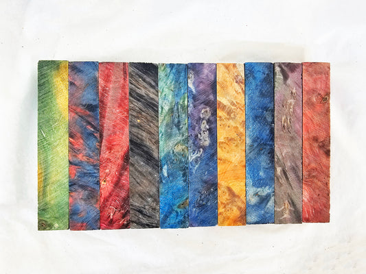 Stabilized Resin Tool Barrel Exotic wood block for reel seat spacer  (10) different colors